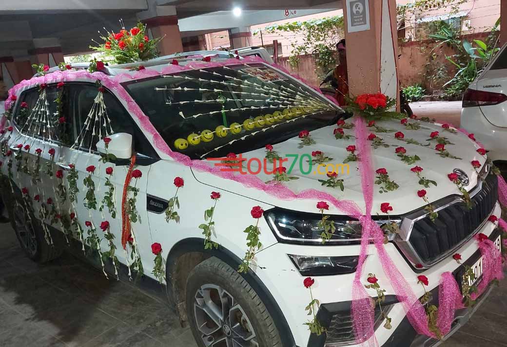 Skoda Kushaq Wedding car in Patna rented by Prashant Ji