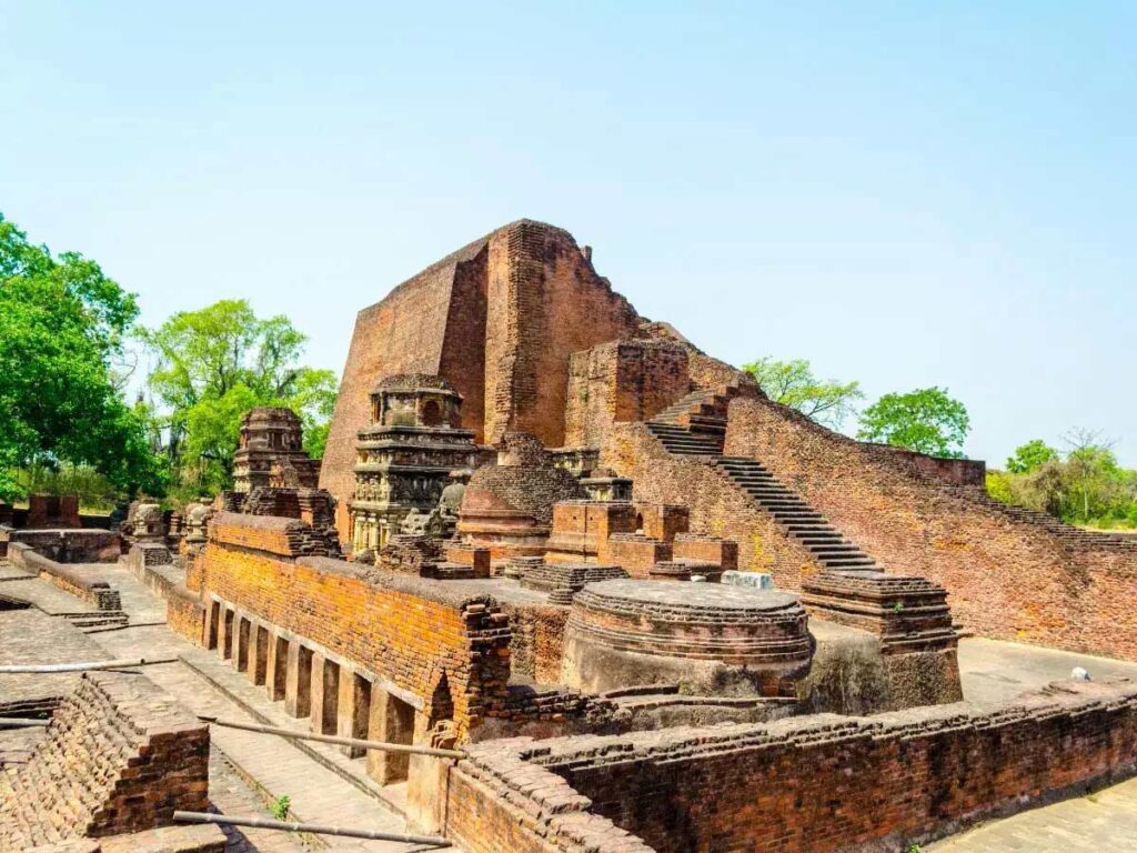 Ancient Nalanda ruins in Bihar, a UNESCO World Heritage Site